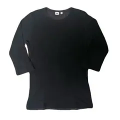 UNIQLO 七分袖 カットソー ブラックのサムネイル