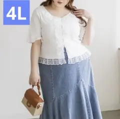 CLETTEオリジナル★フリルレースリブカーディガンのサムネイル