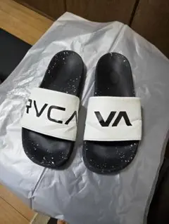 RVCA スライドサンダル ホワイト/ブラック　ルーカ サイズ 9 27cm