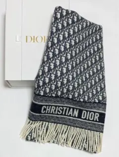【未使用に近い】Dior オブリーク カシミヤ マフラー