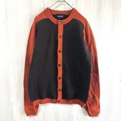 【美品】イーストボーイ ウール100% バイカラーカーディガン 希少カラー F