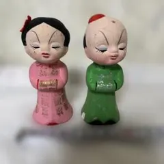 レトロ アジア風陶器 2体セット