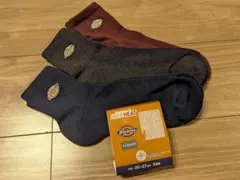 Dickies　メンズ　ソックス　3足セット　ショート　靴下　新品未使用