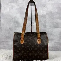 極美品 ルイヴィトン レザー PVC トートバッグ モノグラム ブラウン 茶