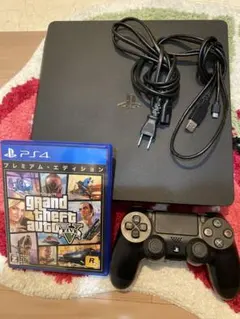 PlayStation 4 本体 ブラック コントローラー、gta5ソフト付き