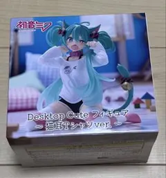 【未開封】初音ミク Desktop Cute 猫耳Tシャツver. フィギュア