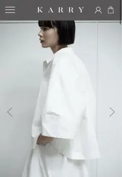 新作新品KARRY キャリーcurve sleeve shirt