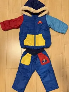 ミキハウスHOT BISCUITS リバーシブル　アウターセットアップ80cm