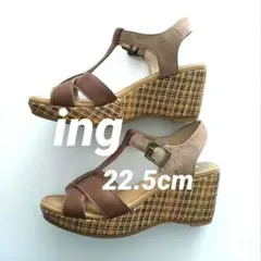 イング サンダル 22.5cm 厚底 ブラウン系のサムネイル