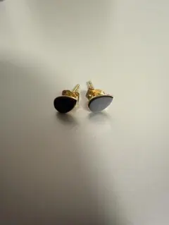 K18YG オニキス ピアス