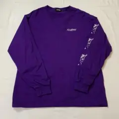 XLARGE エクストララージ 長袖カットソー ロンT ロゴプリント パープルL