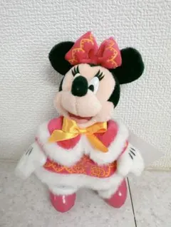 ミニー　ぬいぐるみピンバッジ　2012クリスマス