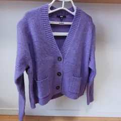 UNIQLO パープル ショートカーディガン M