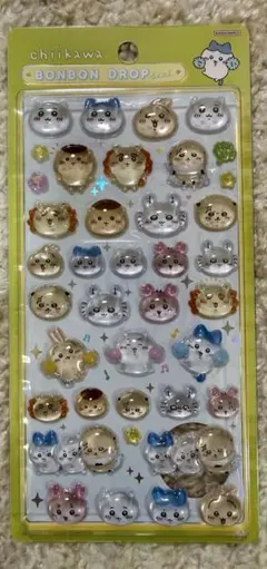 【正規品】ちいかわ　第２弾　ボンボンドロップシール　みんなニコニコ