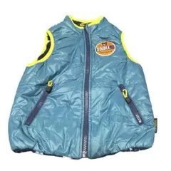 ミキハウス　DOUBLE.B ダウンベスト 青 100cmリバーシブル　Bくん