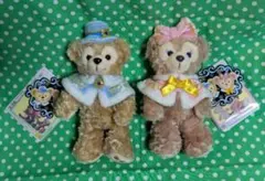 ⑭【ダッフィー&シェリーメイ】 ぬいぐるみバッジセット