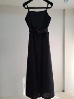 earth music & ecology キャミソールワンピース　黒　ベルト付