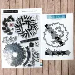 コンコード＆ナインス MAGNOLIA WREATH スタンプ＆ダイ