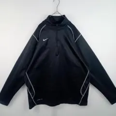 NIKE ナイキ ハーフジップ ジャージ トラックジャケット XL 黒 裏起毛