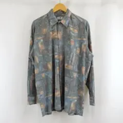 美品 VINTAGE i.Miller アンティーク 総柄 オーバーサイズシャツのサムネイル