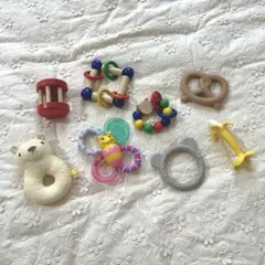 歯固め ベビーグッズ 玩具木製遊具 ラトル まとめ売り