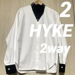 HYKE トライアングル カラー クレリック シャツ ハイク 2のサムネイル