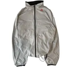 00s adidas ナイロンジャケット 万国旗タグ グレー y2k テック系