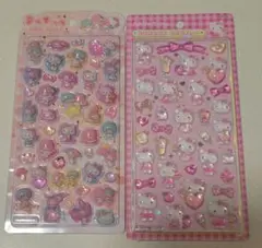 正規品　ボンボンドロップシール　ピンクキティ　うるちゅる　キキララ　2枚セット