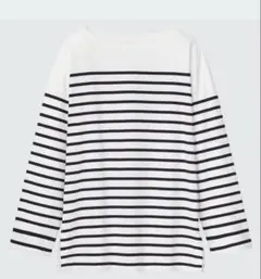 ユニクロ　ボーダーオーバーサイズT オフホワイト　Lサイズ