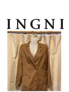 INGNIオフィスカジュアルブラウン テーラードジャケット Mサイズ