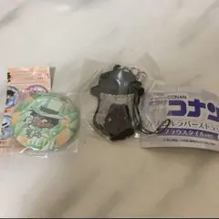 名探偵コナン ストラップ(ガチャガチャ)缶バッジ(くら寿司)コラボ