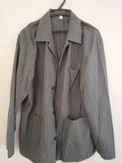 グレー ストライプ カジュアルスーツ セット