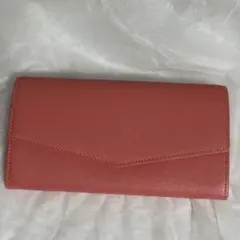 ハマノ 長財布 サフィアーノレザー ピンク 折り財布 ロングのサムネイル