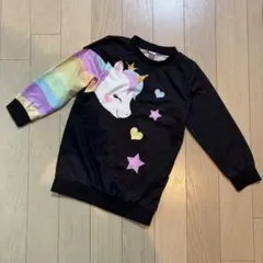 【新品】【最終お値下げ】シーイン　ユニコーンデザイン トレーナー 5歳　ブラック