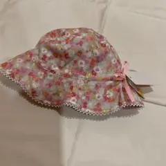 花柄　UVカット　帽子　48㎝