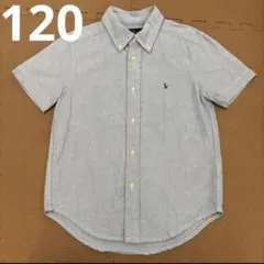 ラルフローレン　半袖シャツ　120 綿　ポロ　シャツ　半袖　ブルー