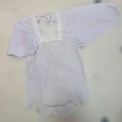 白の割烹着 85サイズ フリル付き 割烹着