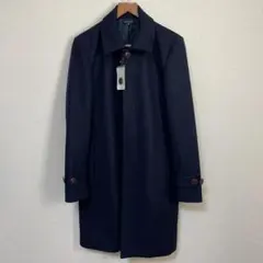 新品 アーバンリサーチ ネイビー メルトンステンカラーコート 38 濃紺 秋冬