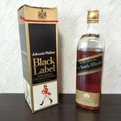 ジョニーウォーカー ブラックラベル 金キャップ 白紋章 化粧箱付き