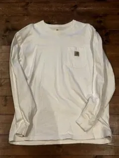 Carhartt ホワイト 長袖シャツ Lサイズ