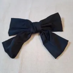 ビック黒リボン バレッタ