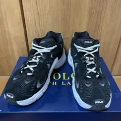 美品【POLO】モダントレーナー ブラック 27.5cm【ラルフローレン】