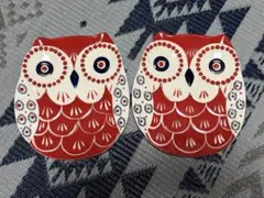 【新品未使用】フクロウ柄 食器セット マグカップ プレート 4点セット 北欧風