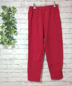 レディース　スウェットパンツ　赤　M　ストレッチ　ウエストゴム