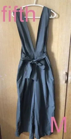 fifth フィフス　ウエストリボンVネックコンビネゾン　オールインワン　M