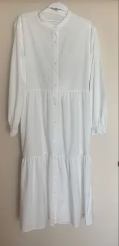 GU ホワイト ロングワンピース M