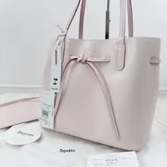 未使用保管品✨repetto レペット レザートート ライトピンク ポーチ付のサムネイル