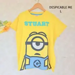 ミニオン STUART 怪盗グルー Tシャツ L イエロー 黄色 半袖のサムネイル
