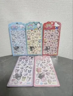 韓国限定　ボンボンドロップシール風 ステッカー 3Dデザイン サンリオ全5種