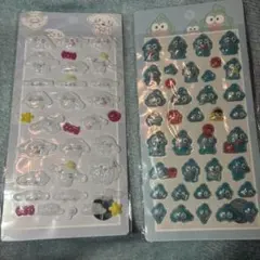 【新品】ぷっくり立体シール　ハンギョドン　シナモン　2点セット　サンリオ　11